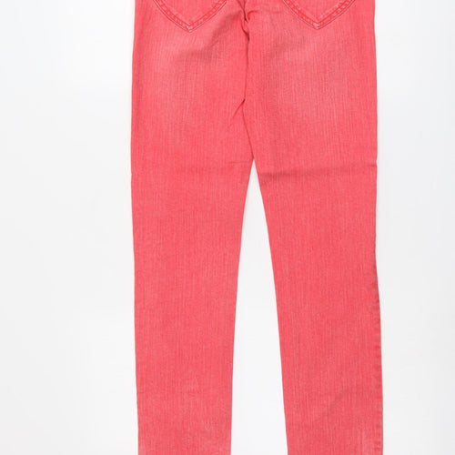 Yessica Womens Red Cotton Skinny Jeans Size 8 L32 in Regular Button