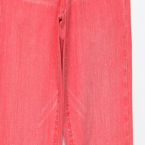 Yessica Womens Red Cotton Skinny Jeans Size 8 L32 in Regular Button