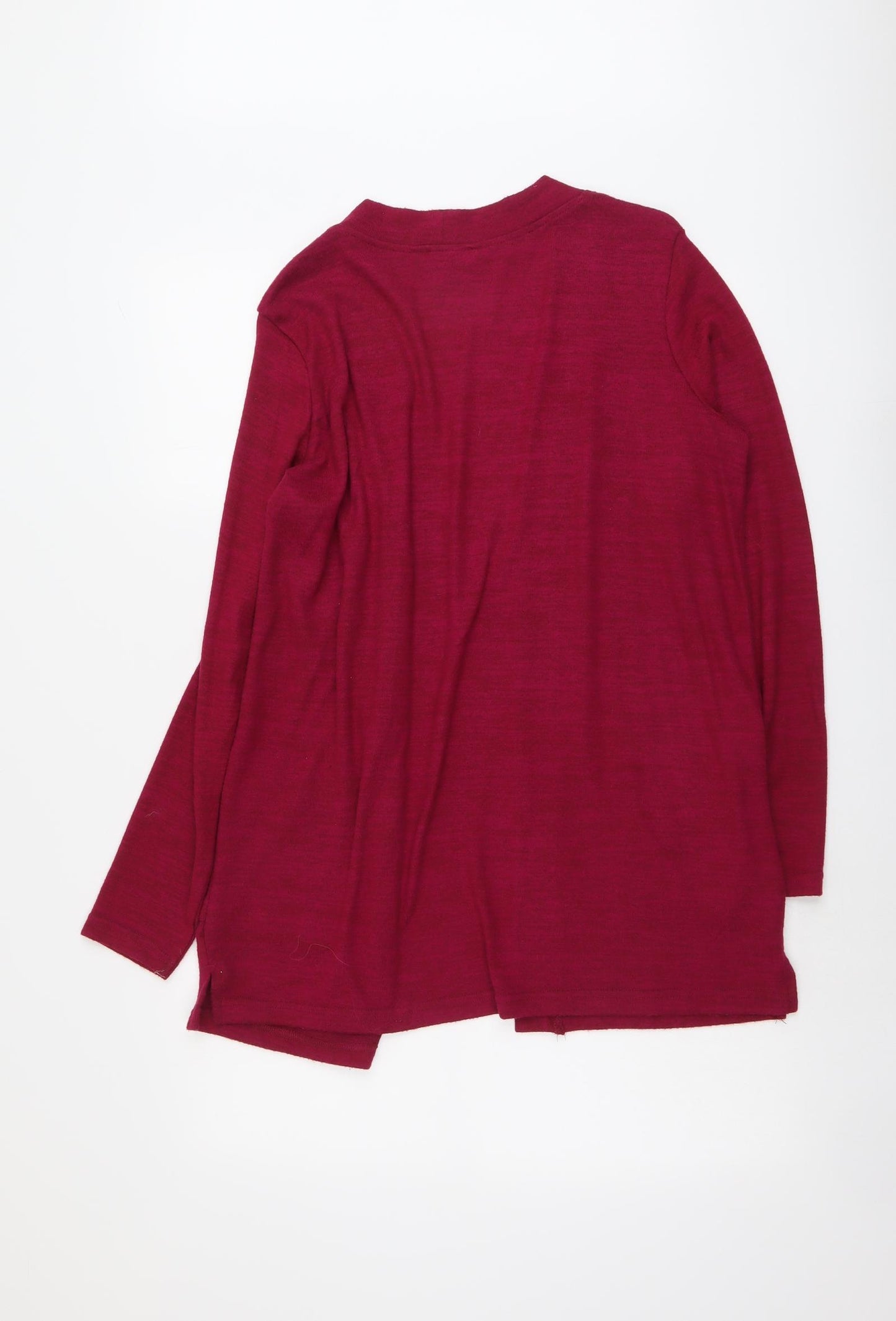 Nutmeg Womens Purple V-Neck Polyester Cardigan Jumper Size 14
