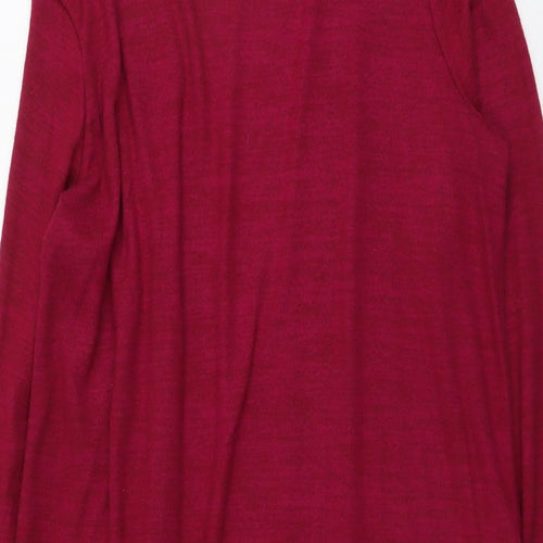 Nutmeg Womens Purple V-Neck Polyester Cardigan Jumper Size 14