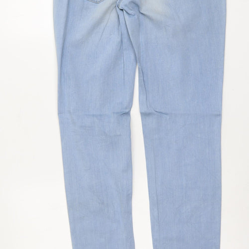 Tom Taylor Womens Blue Cotton Straight Jeans Size 30 in L32 in Regular Button