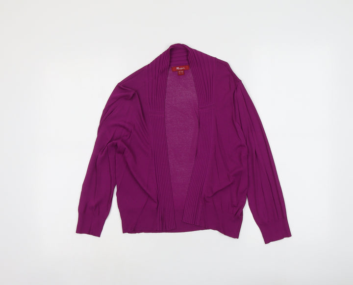 Monsoon Womens Purple V-Neck Viscose Pullover Jumper Size 14