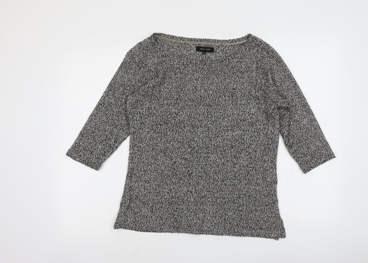 New Look Womens Grey Boat Neck Polyester Pullover Jumper Size 10