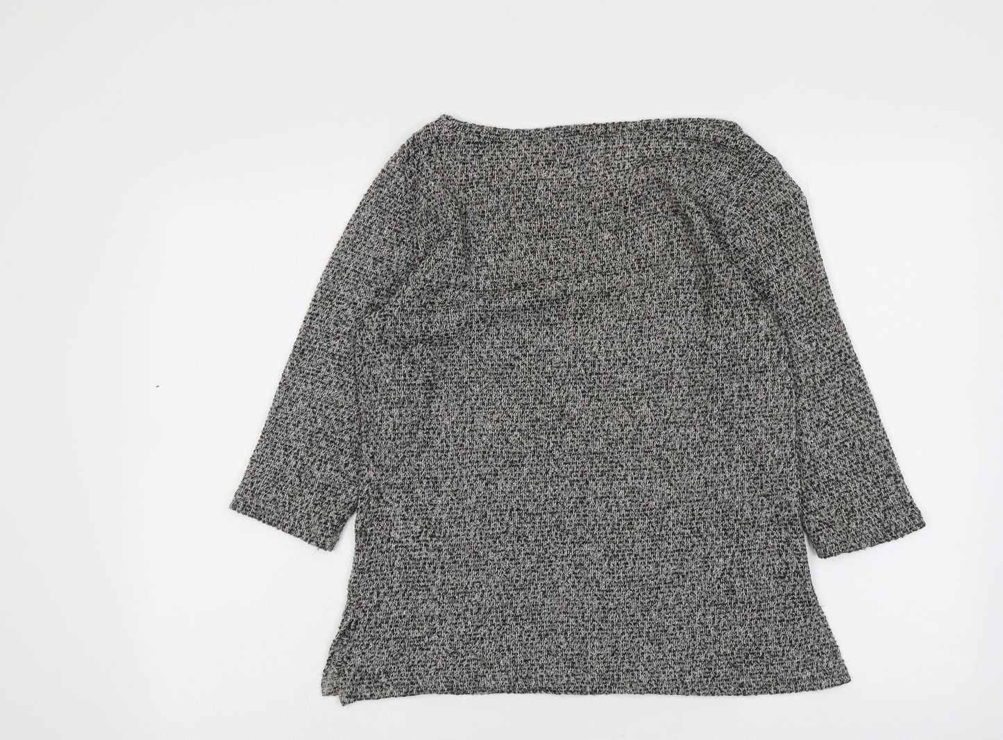 New Look Womens Grey Boat Neck Polyester Pullover Jumper Size 10