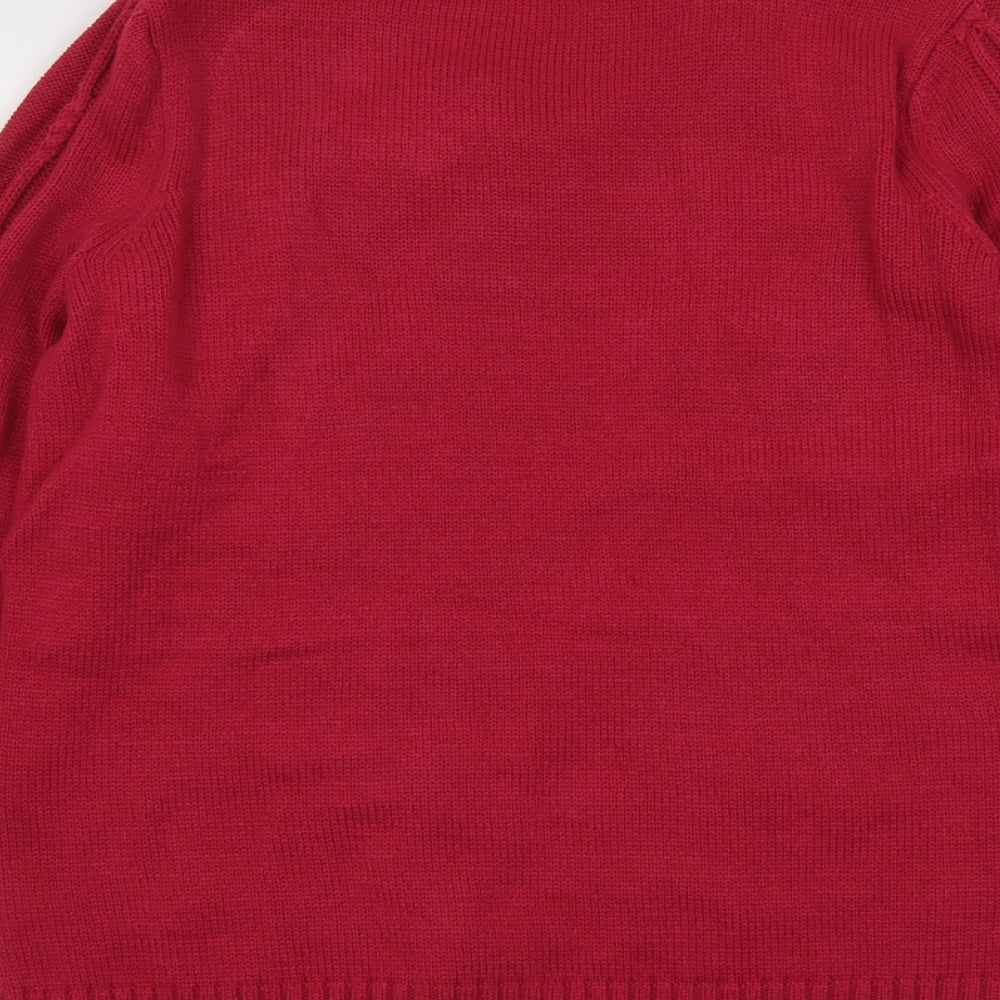 Bonmarché Womens Purple Roll Neck Acrylic Pullover Jumper Size L