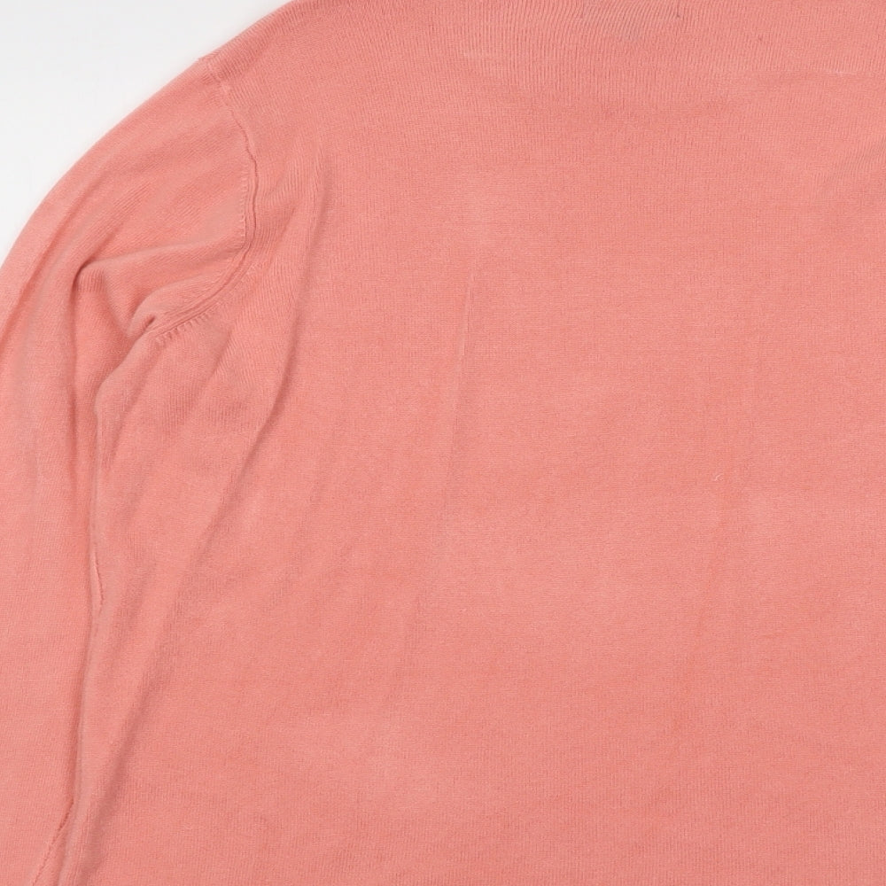 Papaya Womens Orange Round Neck Acrylic Pullover Jumper Size 20