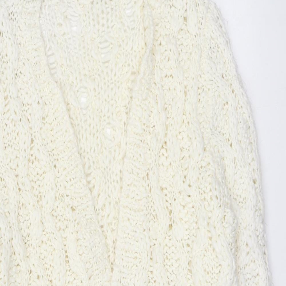 Cherokee Womens Ivory V-Neck Acrylic Cardigan Jumper Size 18