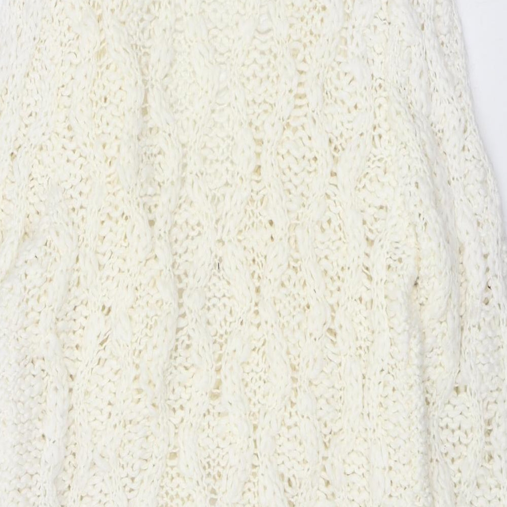 Cherokee Womens Ivory V-Neck Acrylic Cardigan Jumper Size 18
