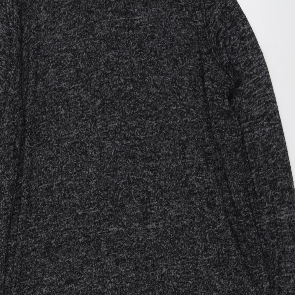 New Look Womens Grey Roll Neck Viscose Pullover Jumper Size 10 - Asymmetric