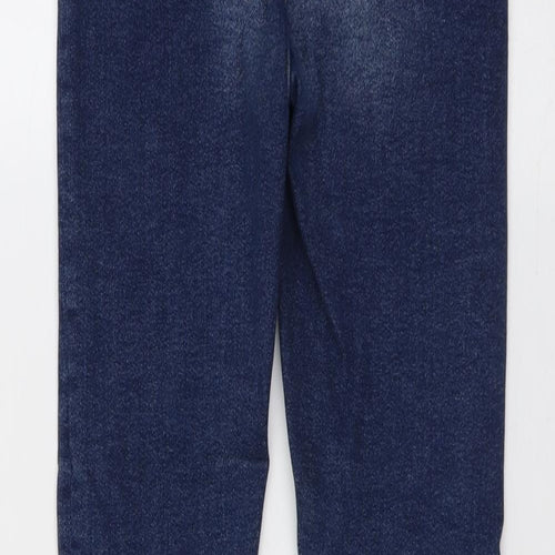 Denim & Co. Womens Blue Cotton Skinny Jeans Size 8 L27 in Regular Button