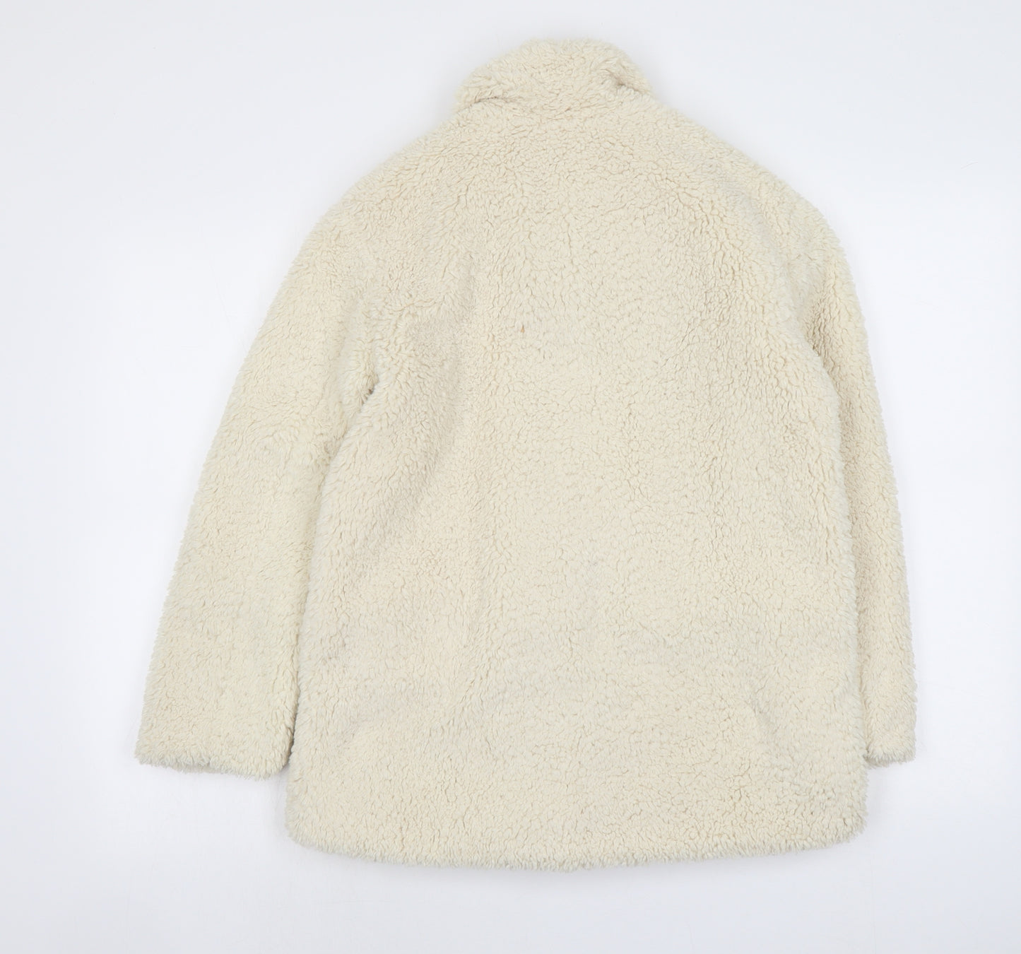 H&M Girls Ivory Jacket Size 10-11 Years Button - Teddy Bear Style