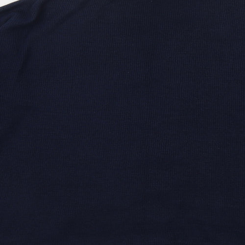 Bonmarché Womens Blue V-Neck Acrylic Cardigan Jumper Size M