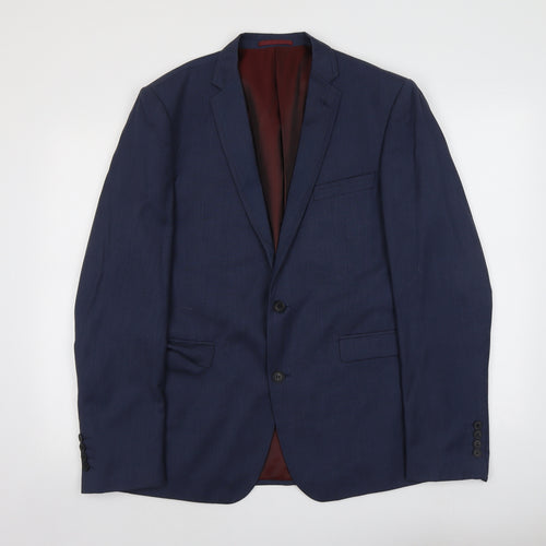 NEXT Mens Blue Polyester Jacket Suit Jacket Size M Regular