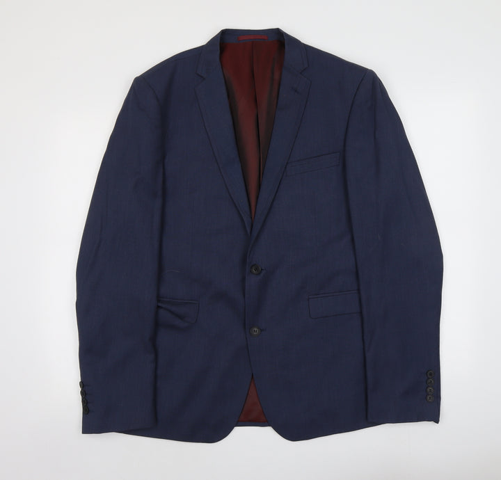 NEXT Mens Blue Polyester Jacket Suit Jacket Size M Regular