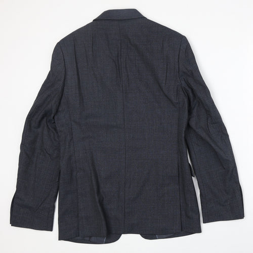 Marks and Spencer Mens Blue Wool Jacket Suit Jacket Size 36 Regular