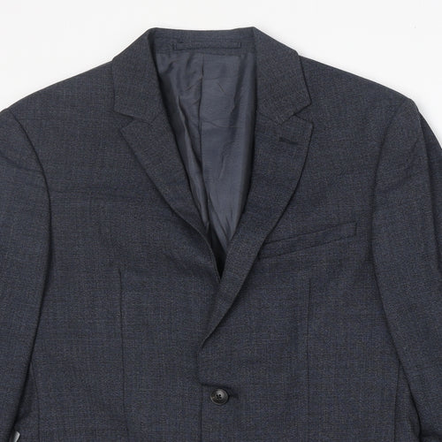 Marks and Spencer Mens Blue Wool Jacket Suit Jacket Size 36 Regular