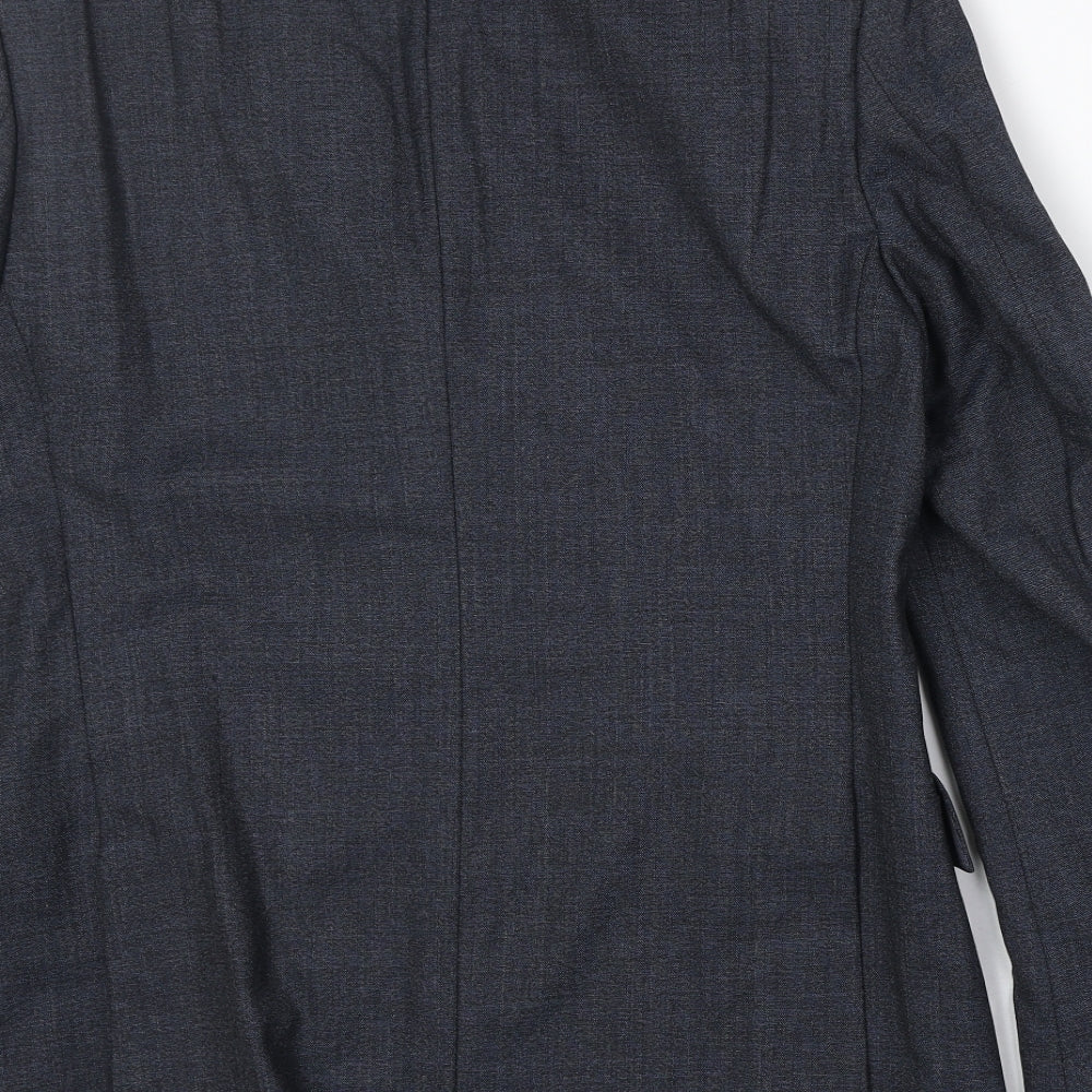 Marks and Spencer Mens Blue Wool Jacket Suit Jacket Size 36 Regular
