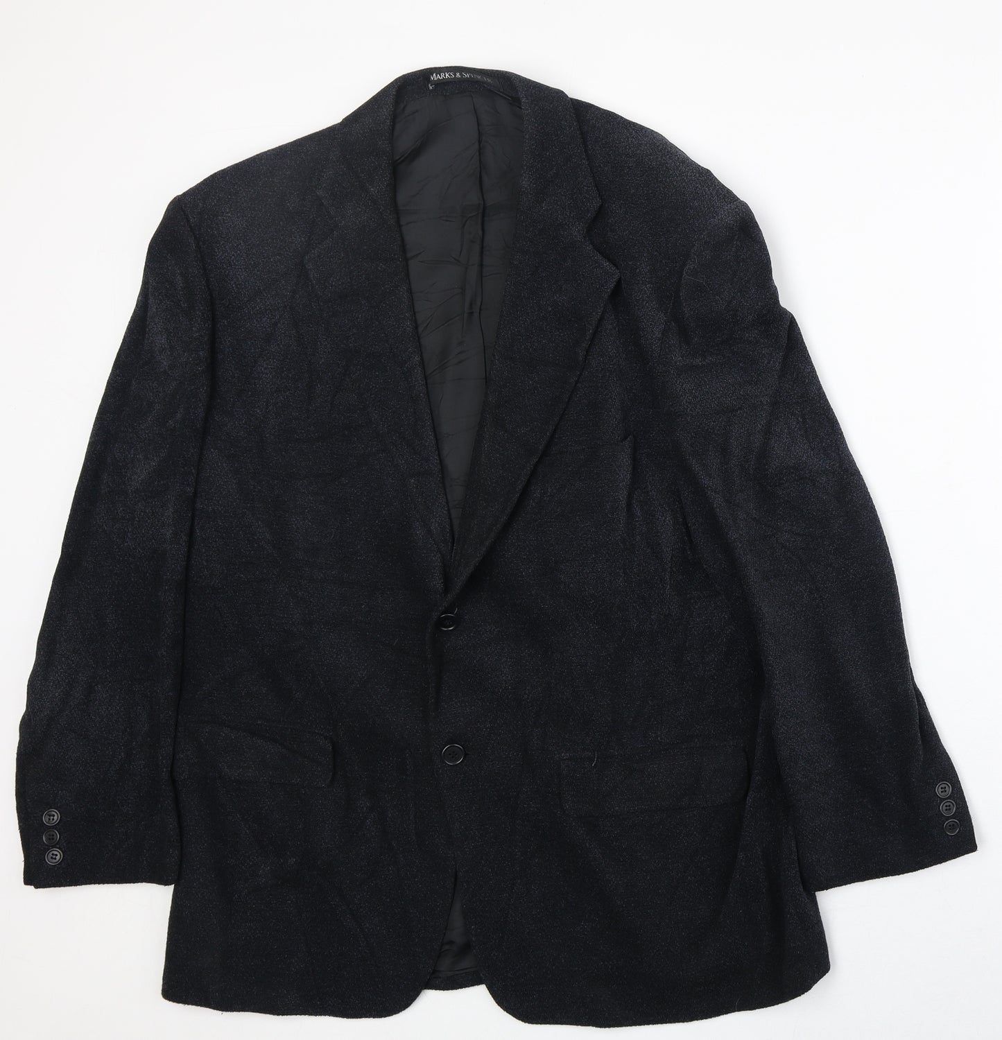 Marks and Spencer Mens Grey Viscose Jacket Blazer Size 42 Regular