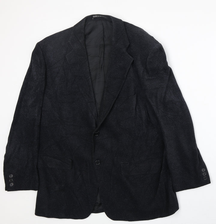 Marks and Spencer Mens Grey Viscose Jacket Blazer Size 42 Regular