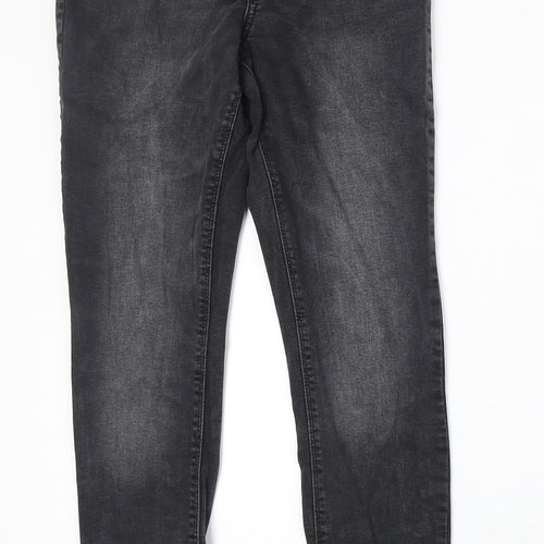 Denim & Co. Womens Black Cotton Skinny Jeans Size 12 Regular Zip