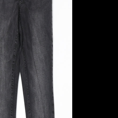 Denim & Co. Womens Black Cotton Skinny Jeans Size 12 Regular Zip