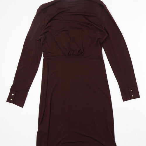 H&M Womens Red Polyester Ball Gown Size 16 V-Neck Pullover