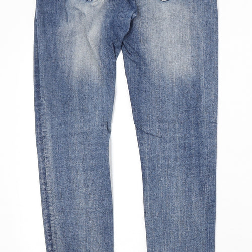 Preworn Womens Blue Cotton Skinny Jeans Size S Regular Zip