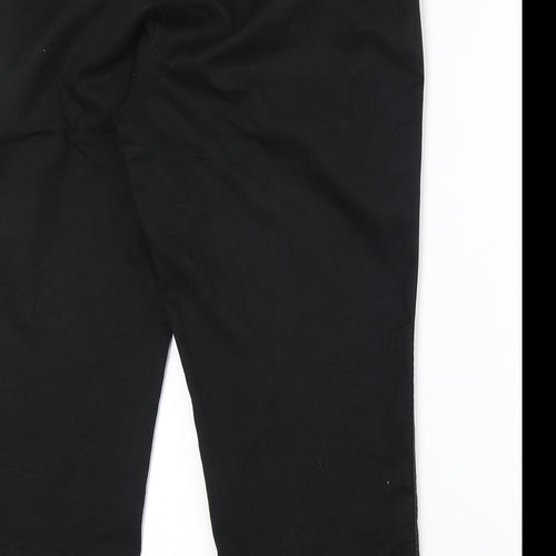 Lindex Womens Black Cotton Cropped Jeans Size 34 in Regular Zip