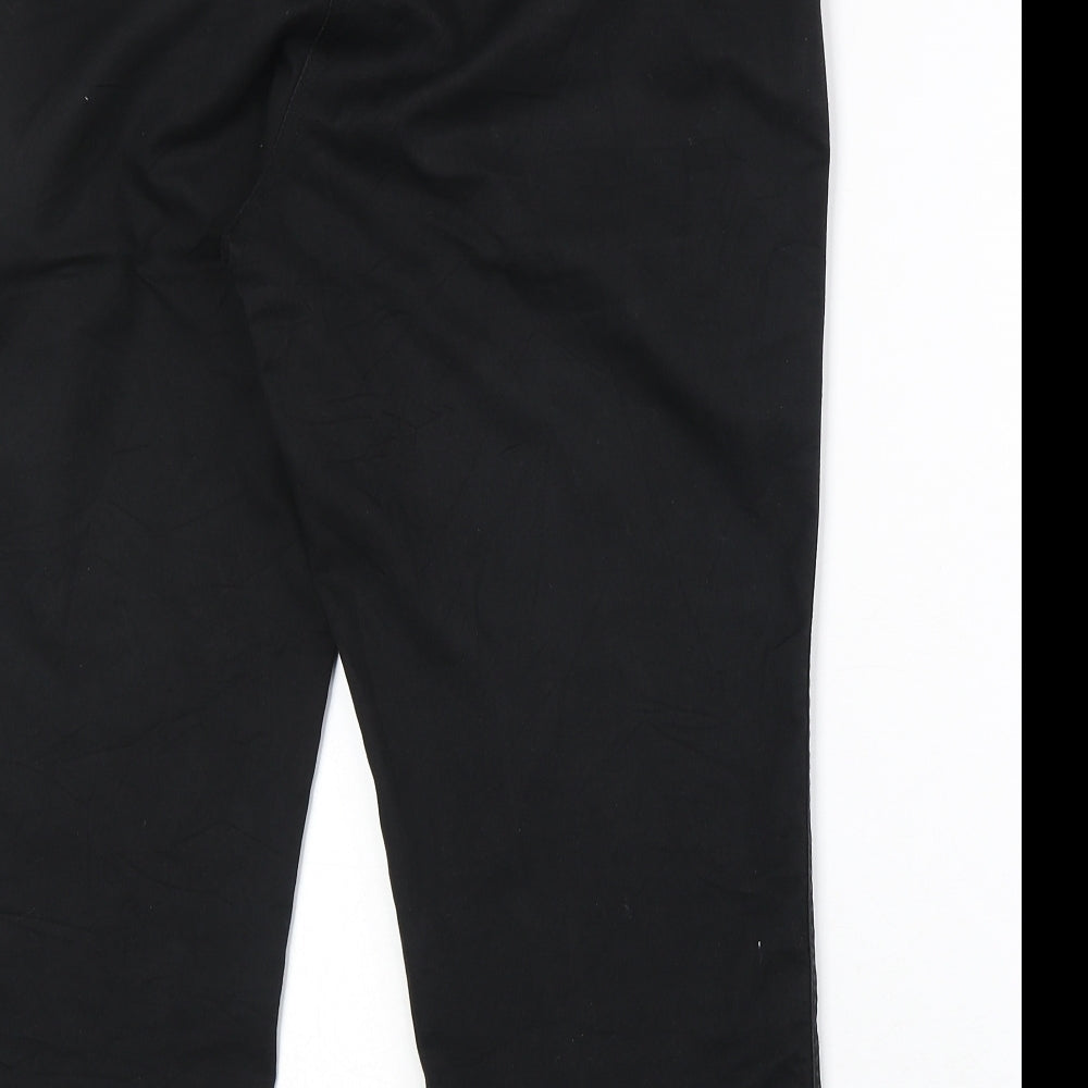 Lindex Womens Black Cotton Cropped Jeans Size 34 in Regular Zip