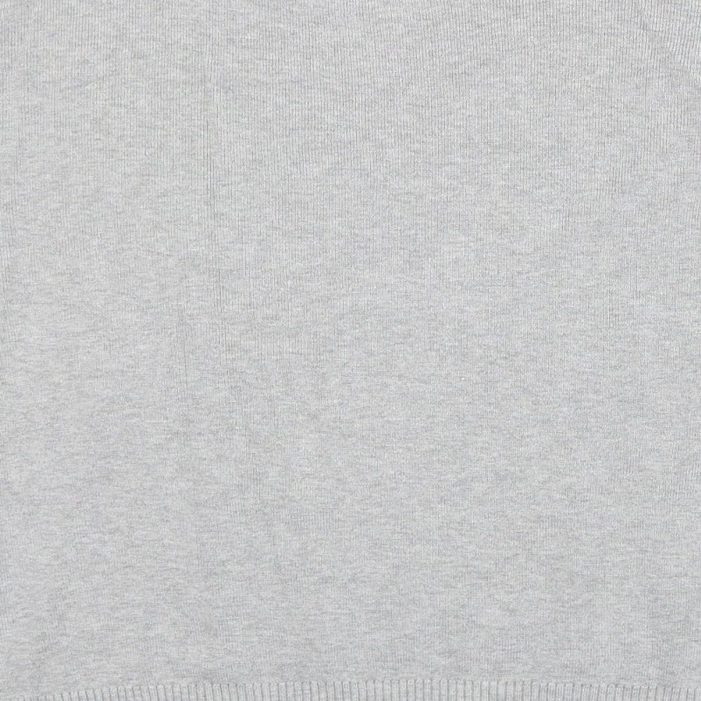 Pieces Womens Grey Round Neck Viscose Pullover Jumper Size M