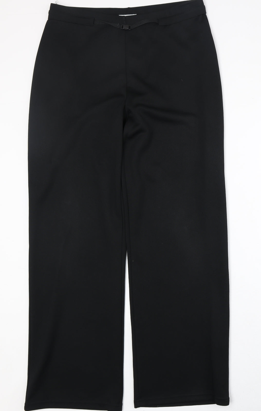 Liquid Womens Black Polyester Trousers Size 34 in Regular