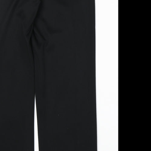 Liquid Womens Black Polyester Trousers Size 34 in Regular