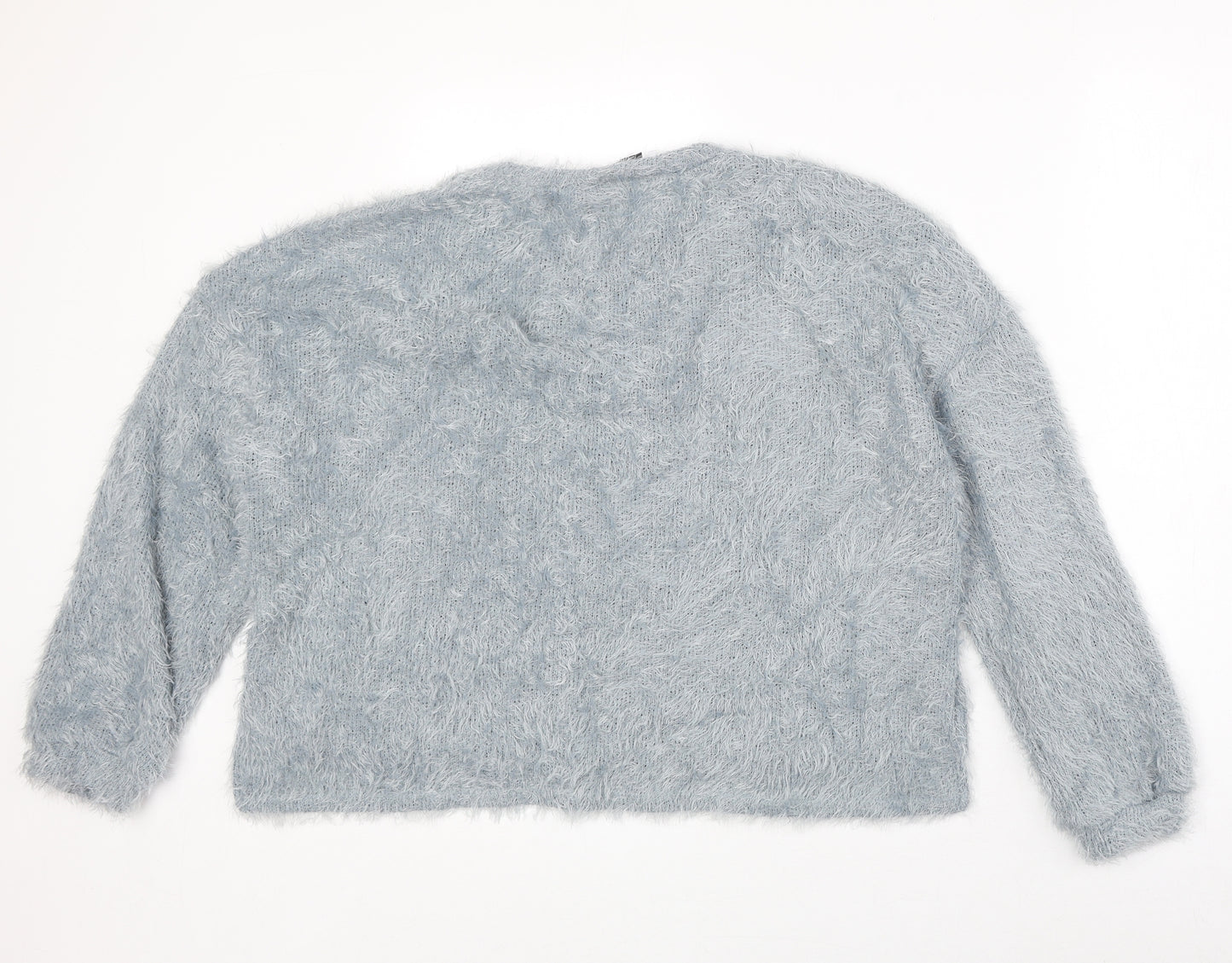 Primark Womens Blue Round Neck Polyester Pullover Jumper Size L