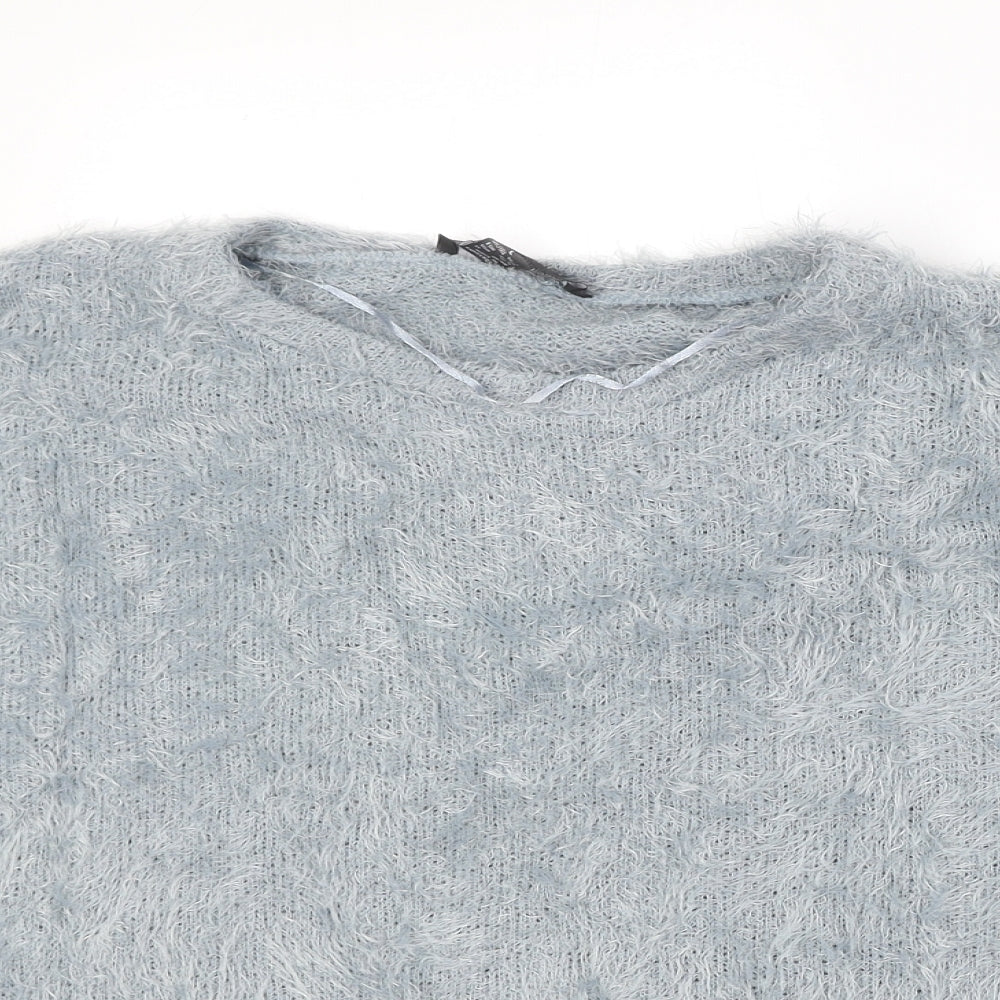 Primark Womens Blue Round Neck Polyester Pullover Jumper Size L