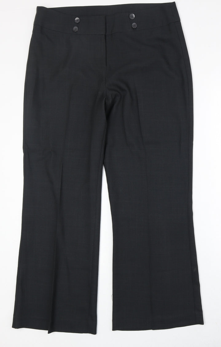 Autonomy Womens Grey Polyester Dress Pants Trousers Size 14 Regular Zip