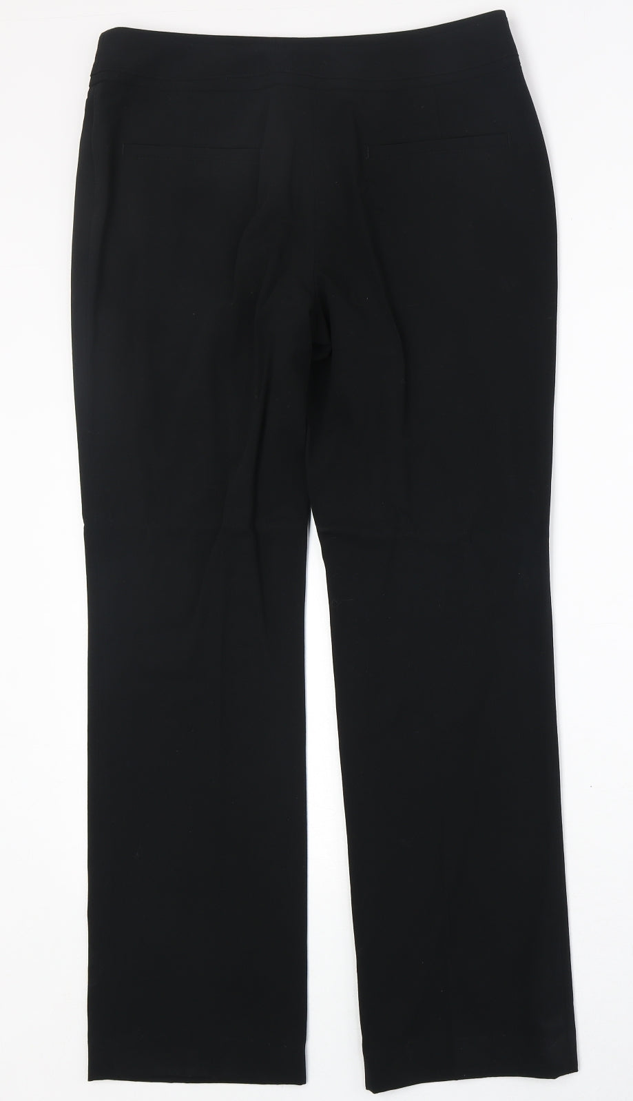 NEXT Womens Black Polyester Dress Pants Trousers Size 16 Slim Zip