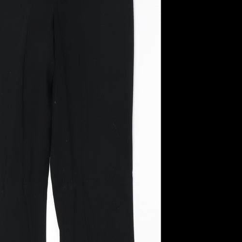 NEXT Womens Black Polyester Dress Pants Trousers Size 16 Slim Zip