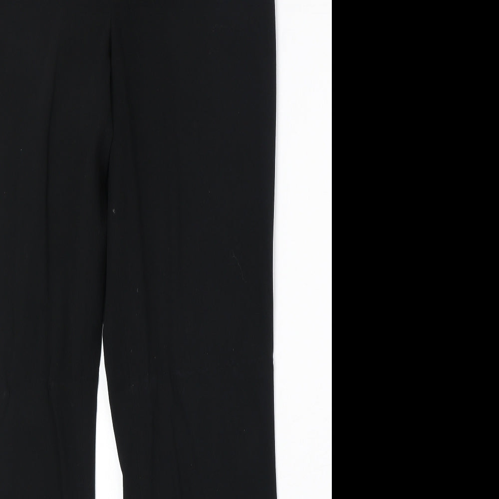 NEXT Womens Black Polyester Dress Pants Trousers Size 16 Slim Zip