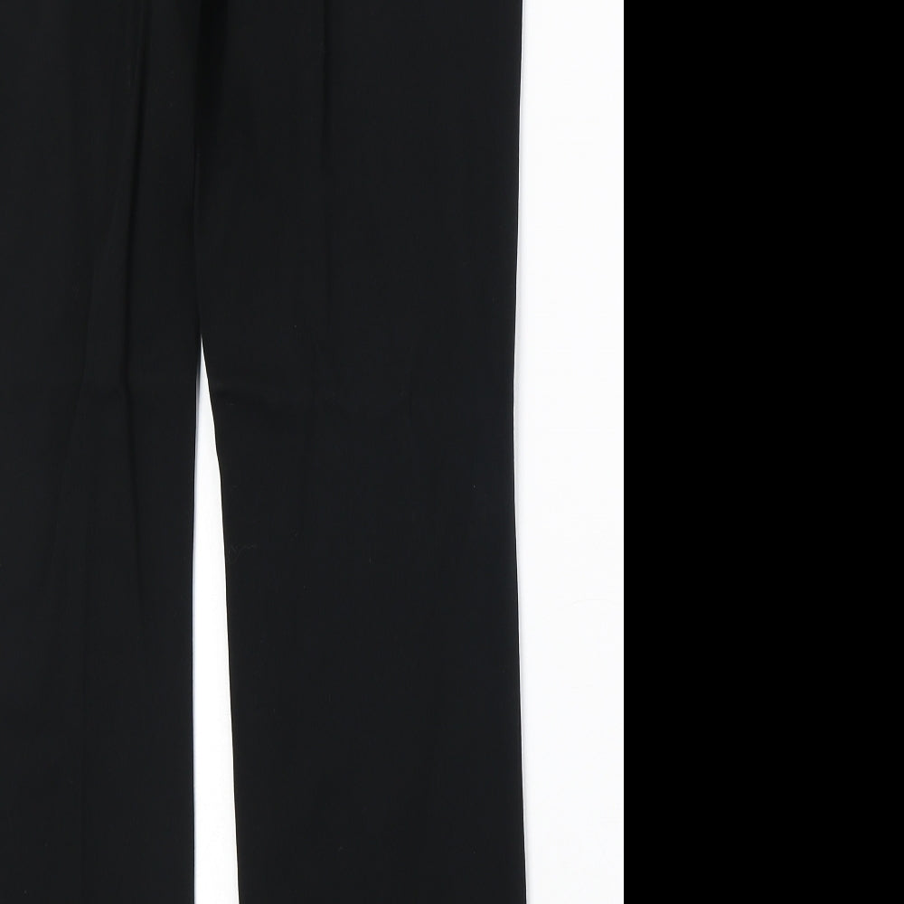 NEXT Womens Black Polyester Dress Pants Trousers Size 16 Slim Zip