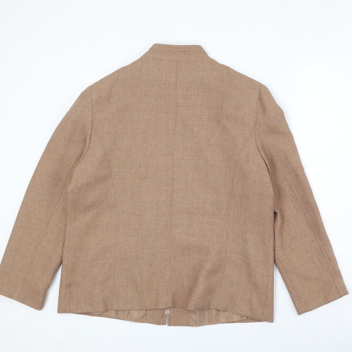 Oscar B Womens Brown Jacket Size 18 Zip
