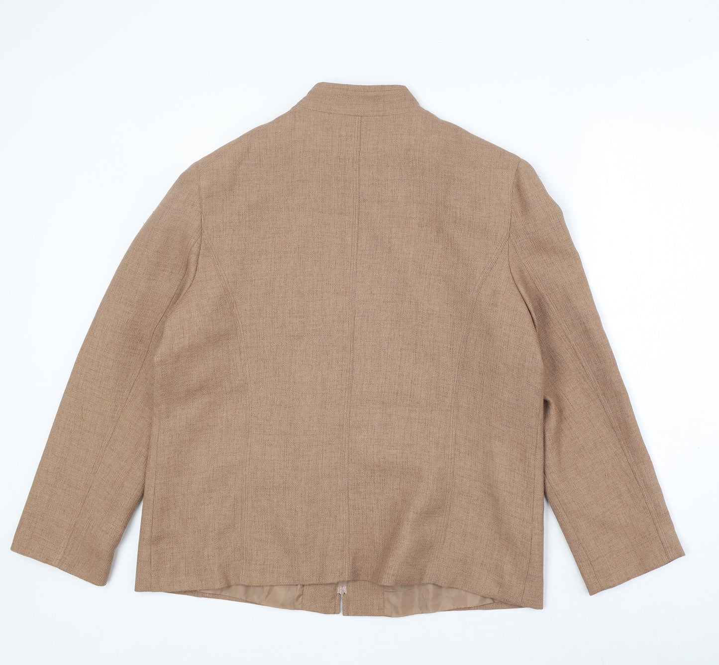Oscar B Womens Brown Jacket Size 18 Zip