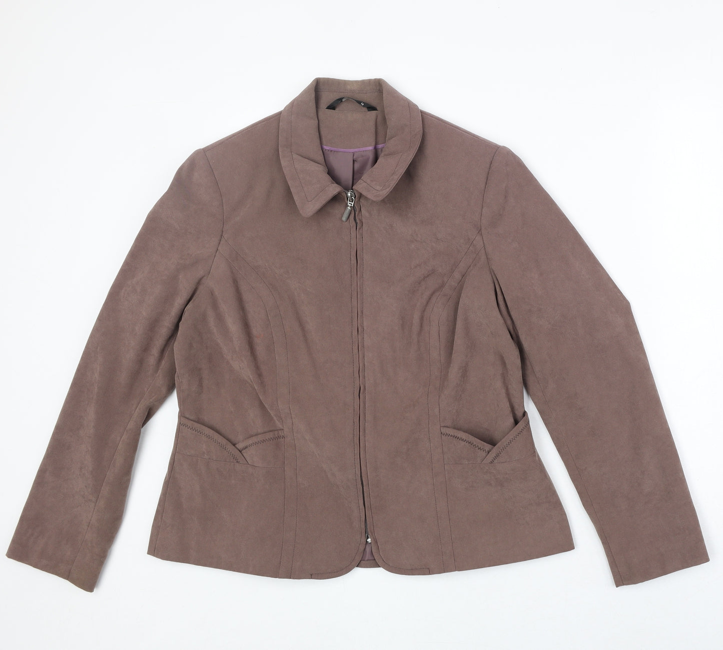 Bonmarché Womens Brown Jacket Size 14 Zip