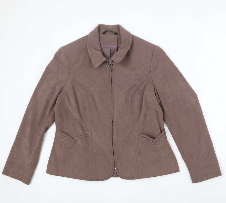 Bonmarché Womens Brown Jacket Size 14 Zip