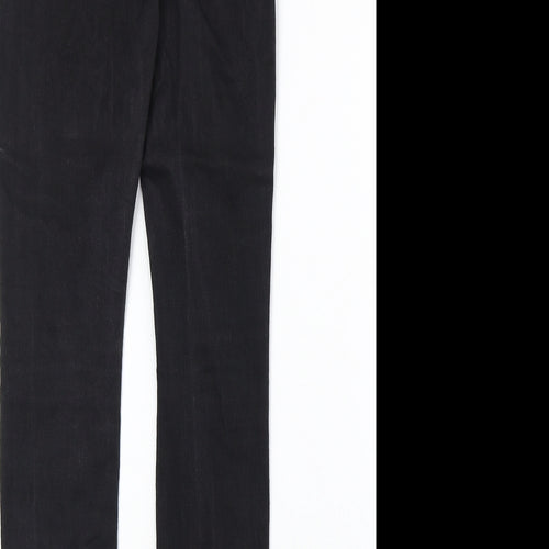 Topshop Womens Black Cotton Skinny Jeans Size 28 in Regular Zip
