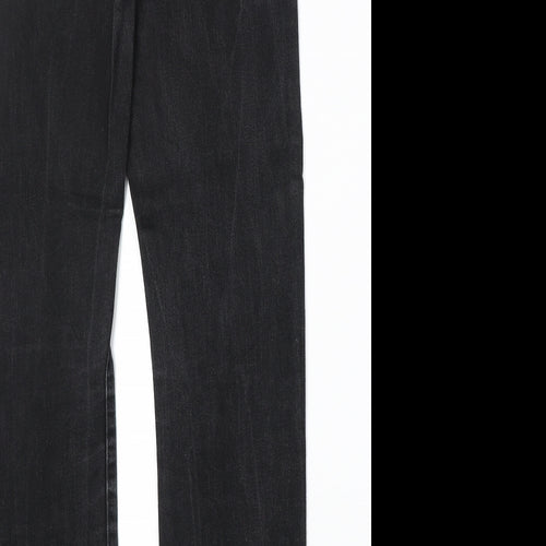 CLD Womens Black Cotton Straight Jeans Size 28 in Regular Zip