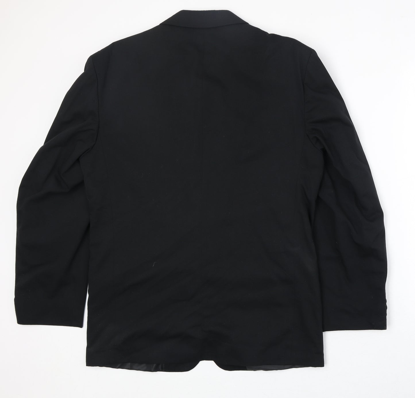 Classic Mens Black Polyester Jacket Suit Jacket Size 38 Regular