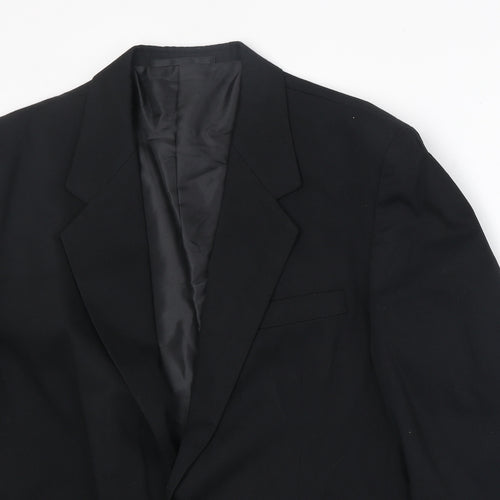 Classic Mens Black Polyester Jacket Suit Jacket Size 38 Regular