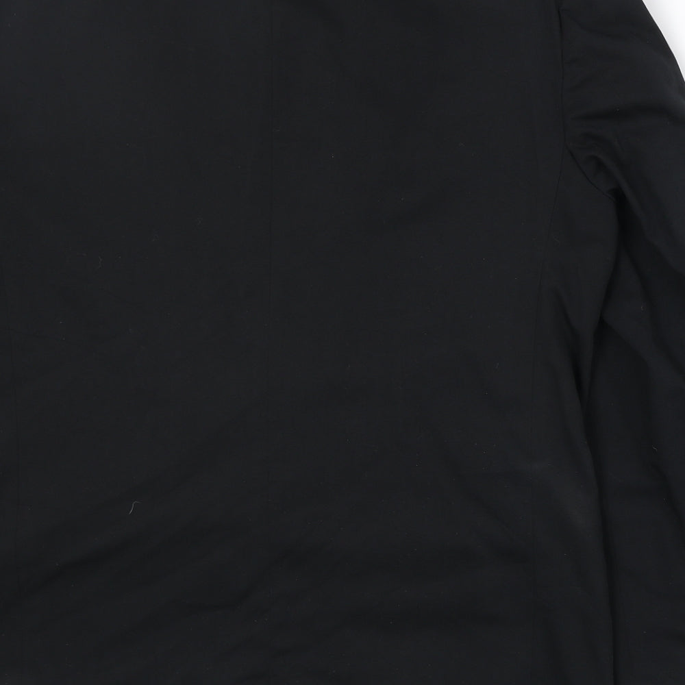 Classic Mens Black Polyester Jacket Suit Jacket Size 38 Regular