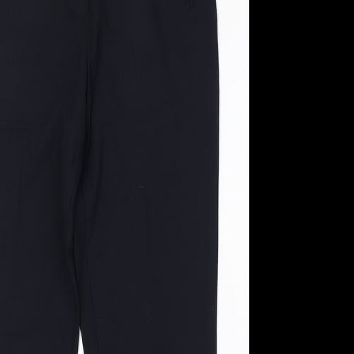 Marks and Spencer Womens Black Polyester Carrot Trousers Size 14 Regular Zip - Zipped Pockets