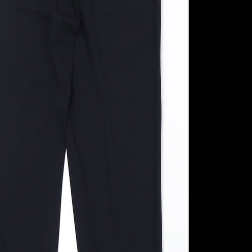 Marks and Spencer Womens Black Polyester Carrot Trousers Size 14 Regular Zip - Zipped Pockets